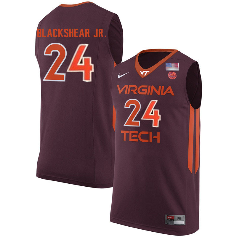 Men #24 Kerry Blackshear Jr. Virginia Tech Hokies College Basketball Jerseys Sale-Maroon
